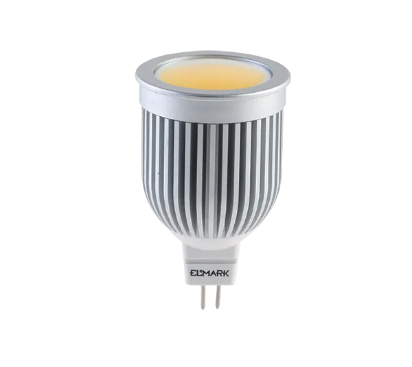 Bec Cu LED LEDCOB 7W GU5.3 12V AC/DC Alb Calda Elmark 99LED563