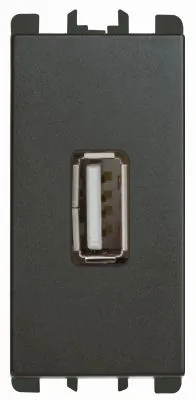 Priza USB - nea 5V 1.2A 2 porturi USB, 1 mod., Antracit SU10330